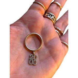 James Avery RARE Retired Stacked 2000 Dangle Ring